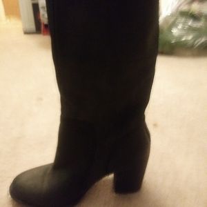 ALDO Brushed Leather Black Boots
